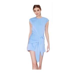 C/Meo Collective Hands On Tie Waist Dress Light Pastel Blue